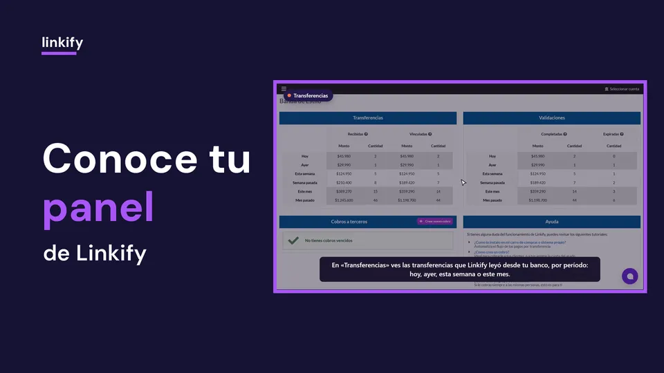Conoce tu panel de Linkify