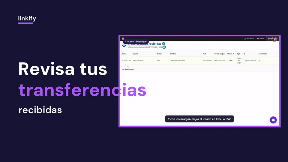 Cómo revisar las transferencias que recibes