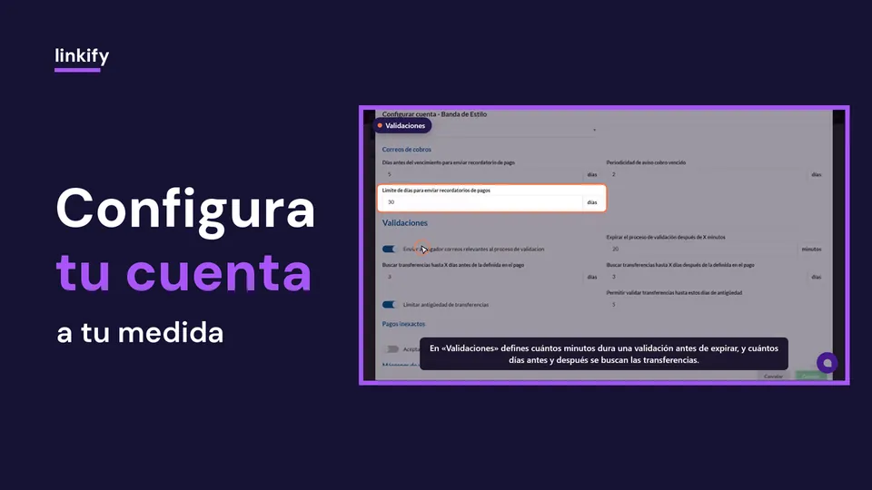 Cómo configurar tu cuenta de Linkify